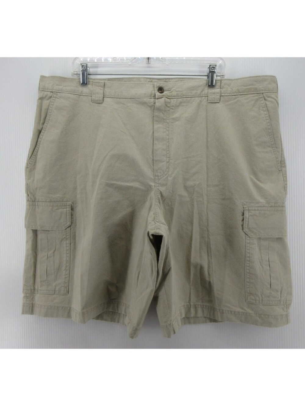 LL Bean Shorts 42 Khaki Cargo Relaxed Fit Hiking Outdoor 10" Inseam